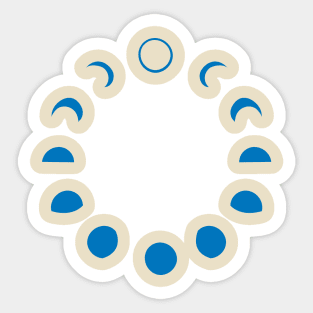 Moon Circle Sticker